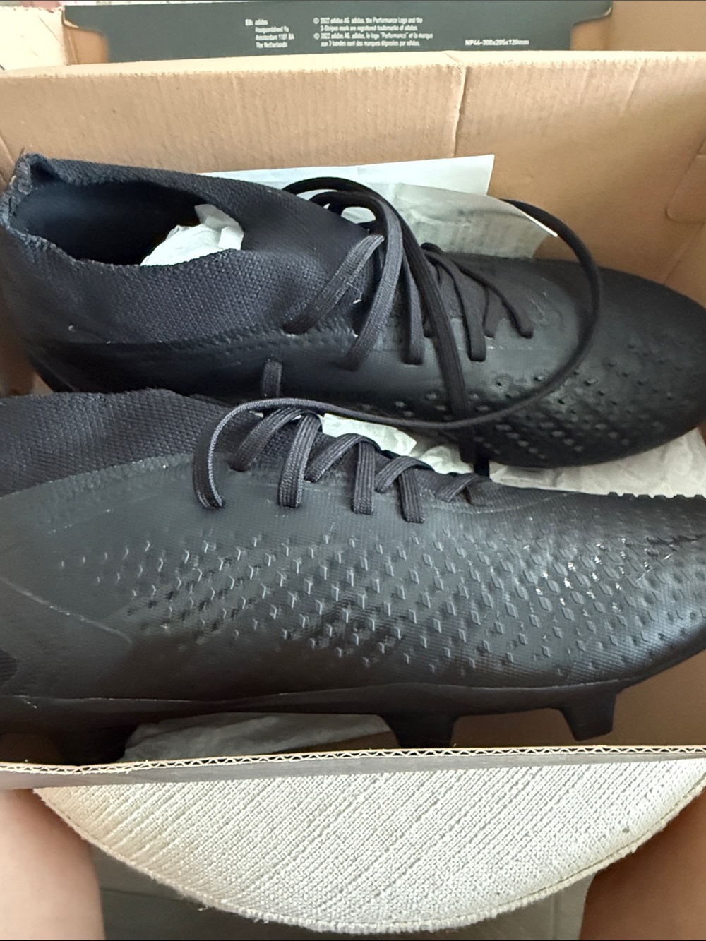 adidas Men's Black Soccer Cleats with Textured Upper